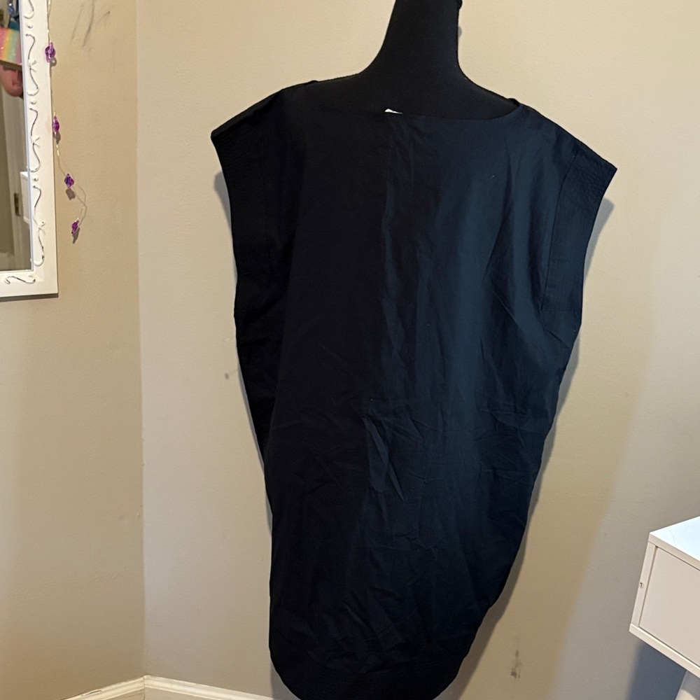Banana Republic Black Sleeveless Mini Dress with White Drawstring - Picture 6 of 10